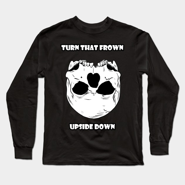 Turn that Frown Upside Down Long Sleeve T-Shirt by Black Snow Comics